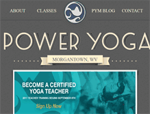 Tablet Screenshot of poweryogamorgantown.com